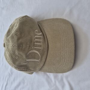 Dime Dune Beige Corduroy Baseball Cap - Designer Embroidered Logo